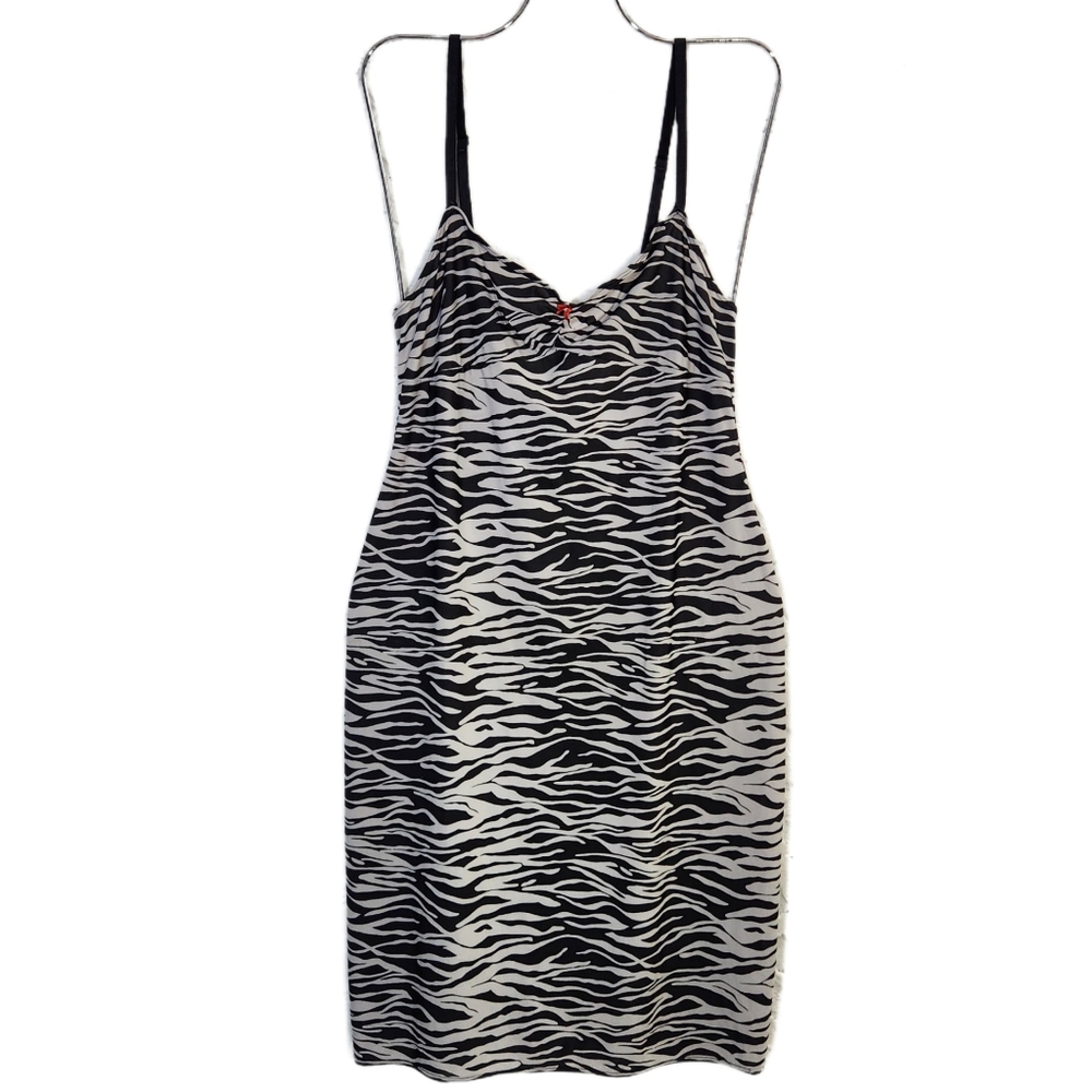 Natorie Josie vintage zebra stretchy midi sleepwear / dress size medium